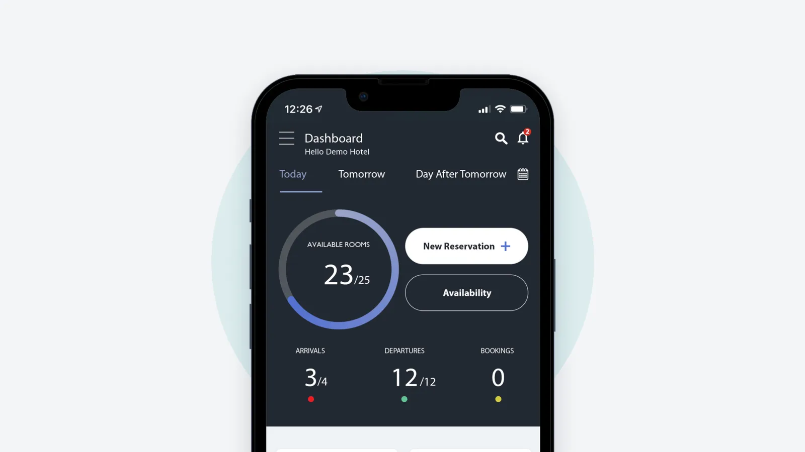 Ψηφιακό περιβάλλον επισκέπτη της RoomRack σε κινητή συσκευή