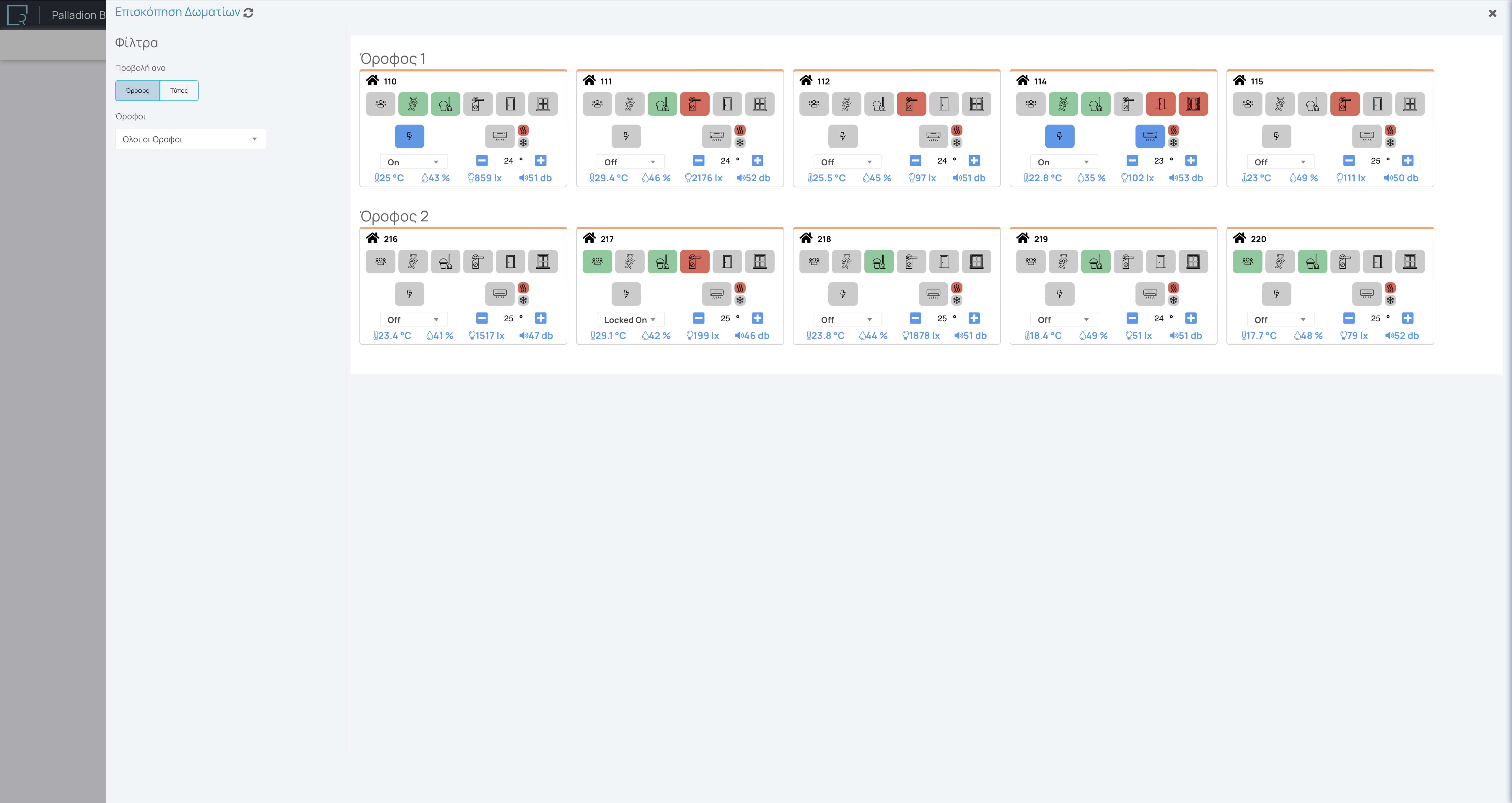 RoomRack cloud pms with Knx Sensor