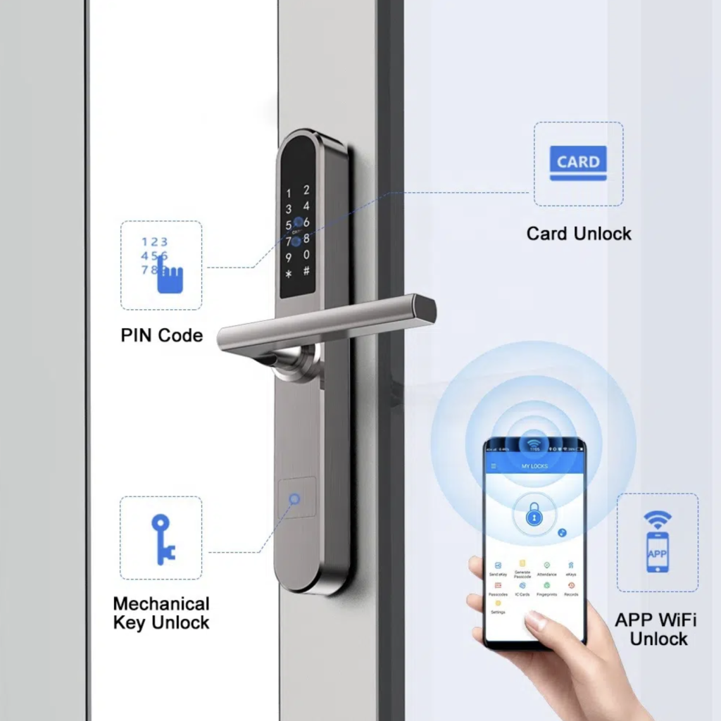 Ηλεκτρική Κλειδαριά για έλεγχο πρόσβασης, με Κωδικό, Κάρτα, Bluetooth